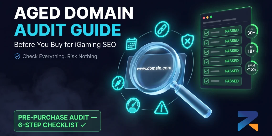 How to audit an aged domain for iGaming SEO — step-by-step checklist