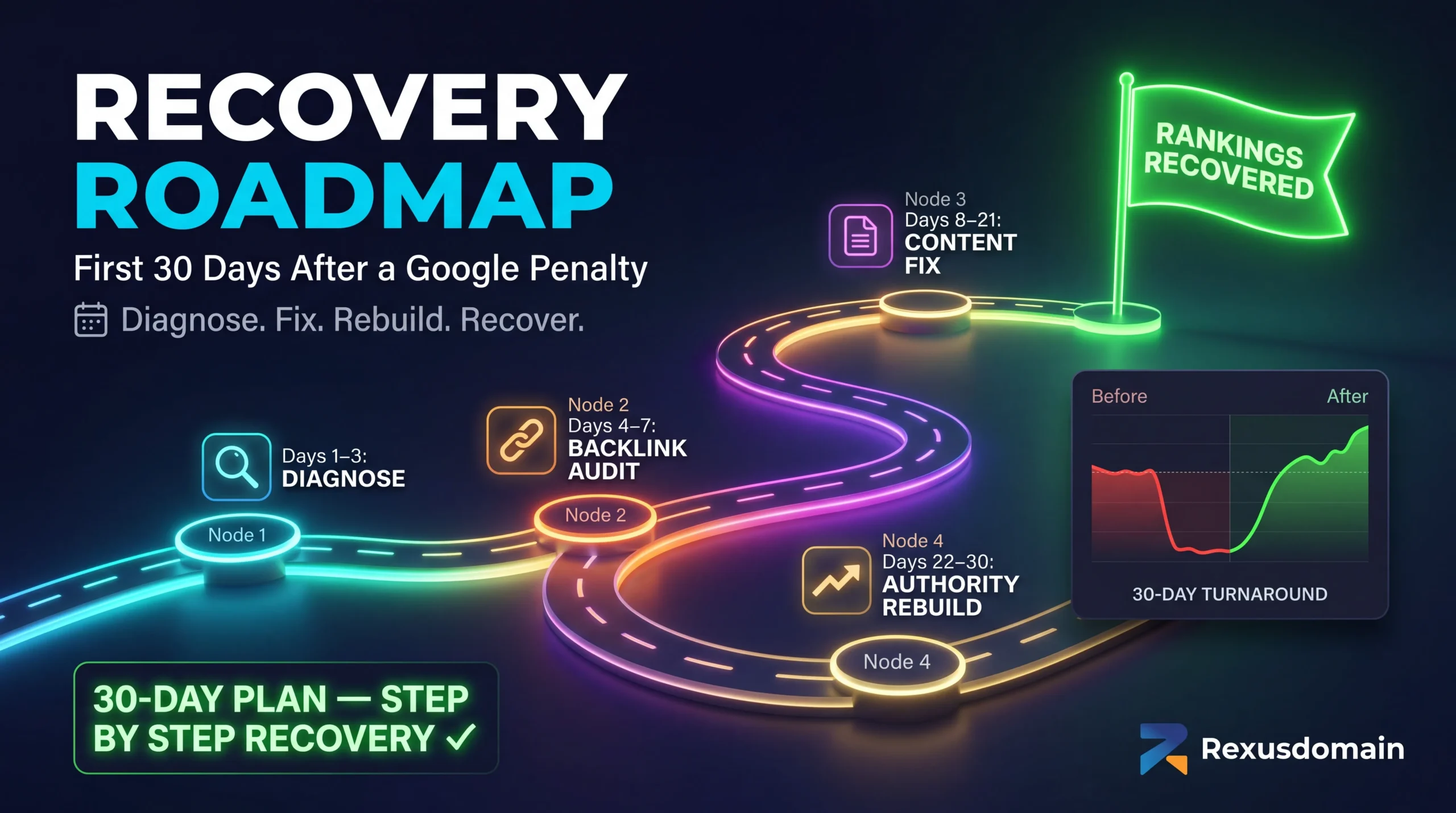 30-day iGaming SEO recovery roadmap after Google algorithm update penalty