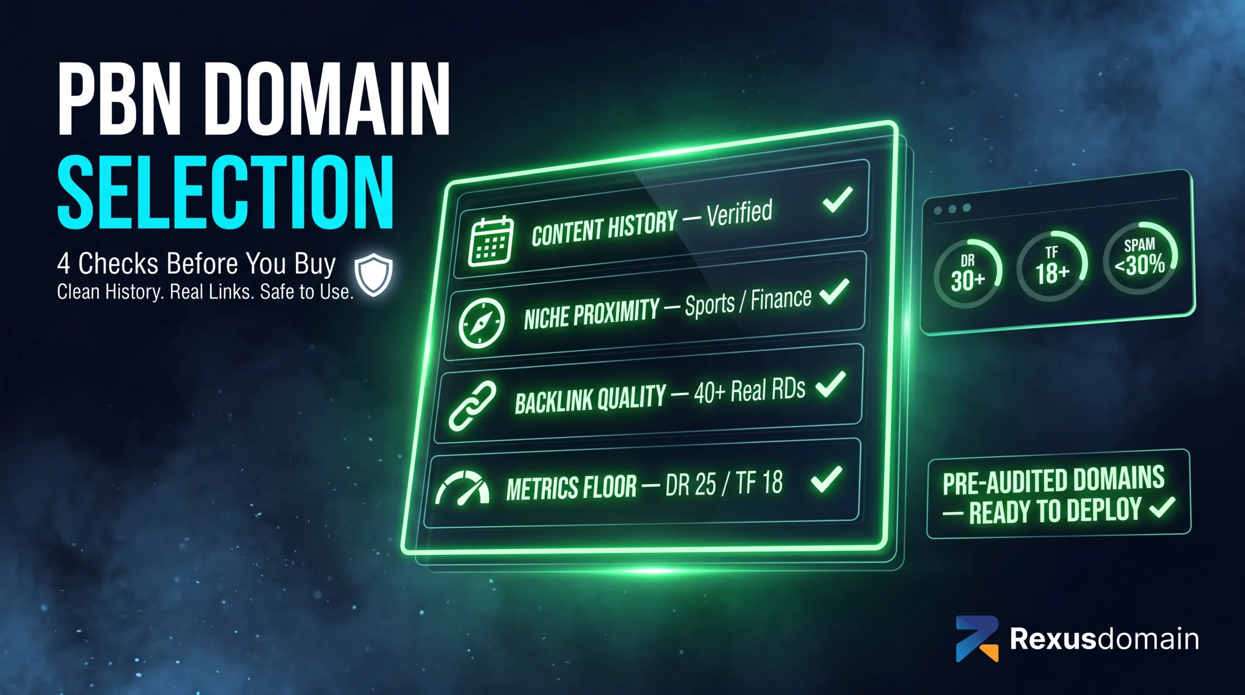 Aged domain selection checklist for iGaming PBN: DR, TF, history, niche