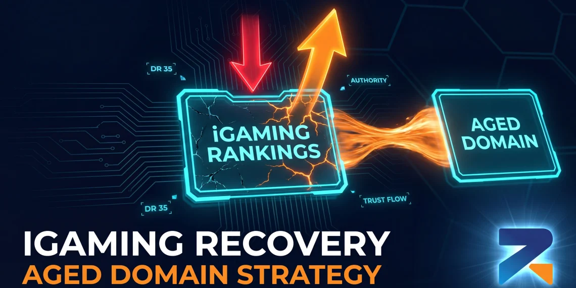 iGaming site recovery using aged domains after Google core update — authority injection strategy