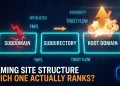 Comparison of subdomain, subdirectory, and root domain site structures for iGaming SEO ranking