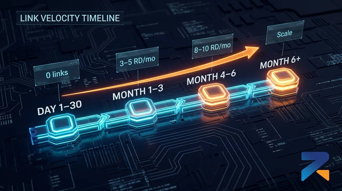 Month-by-month link building velocity framework for iGaming aged domain SEO