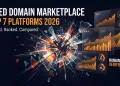 Comparison of the top 7 best aged domain marketplace platforms in 2026 with SEO analytics dashboard