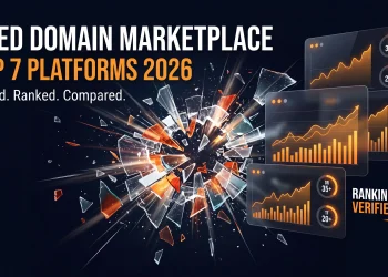 Comparison of the top 7 best aged domain marketplace platforms in 2026 with SEO analytics dashboard