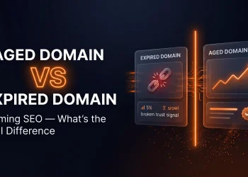 Aged domain vs expired domain comparison for iGaming SEO — trust signals, ownership history, and backlink integrity explained
