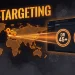Dark iGaming SEO banner showing a glowing orange world map with country geo-targeting signals connecting to an aged domain dashboard.