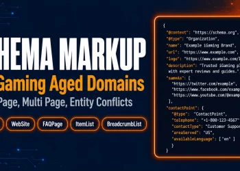 Schema markup strategy for iGaming sites built on aged domains — single page vs multi page