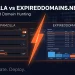 Spamzilla vs ExpiredDomains.net comparison for iGaming aged domain hunting — tool interface side by side with domain quality filter metrics