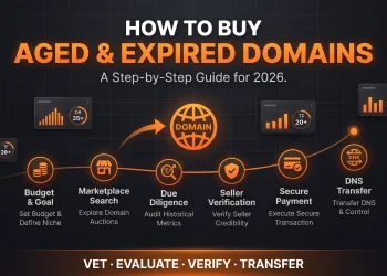 Step-by-step guide to buying aged or expired domains in 2026 — from vetting to DNS transfer