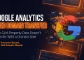 Article banner illustration explaining why an old Google Analytics property cannot be transferred when buying or selling an aged domain.