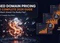 Aged domain pricing guide 2026 — banner showing domain valuation metrics and cost tiers