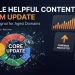 Google Helpful Content System sitewide signal illustrated with a shattering Google G logo and SEO ranking dashboards for aged domains