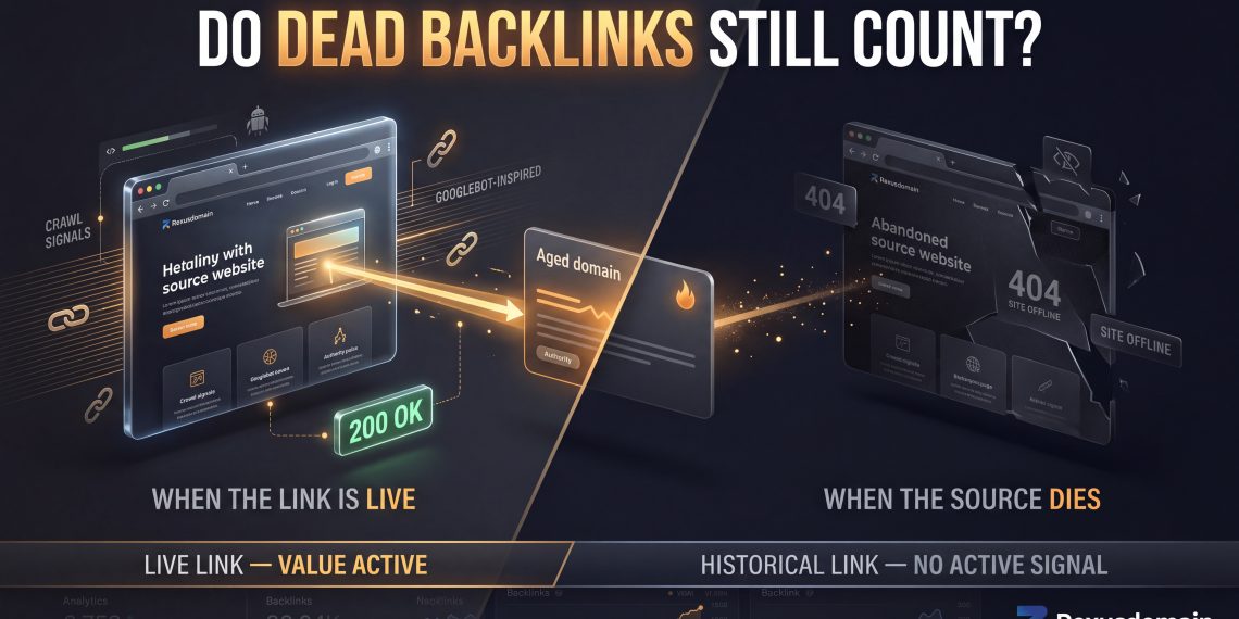 Do Dead Backlinks From Now-Defunct Sites Still Count Toward an Aged Domain’s Authority?
